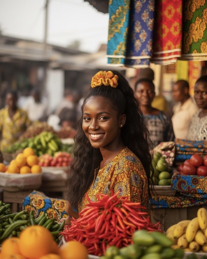 Chouchou Soleil Mandarine- Orange & jaune éclatant crocheté main