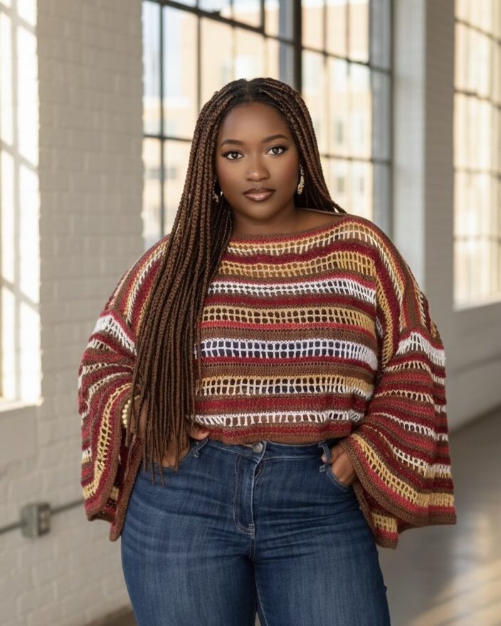 Boléro Crochet Ajouré – Mix mohair & Coton