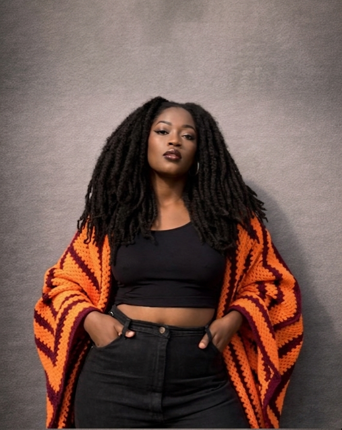 Cardigan Oversize en laine au crochet -fait main